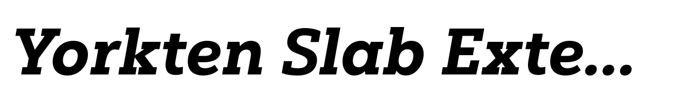Yorkten Slab Extended Black Italic